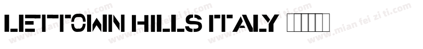 LETTOWN HILLS ITALY字体转换